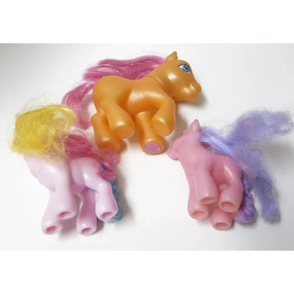 Vintage My Little Pony Bundle of 7 and Shoes Sparkleworks Luau Y2K Kids Toys